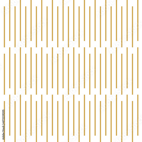 Abstract vertical geometric golden lines on a white isolated background.