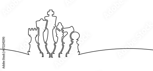 Chess pieces tower horse bishop, king queen Chess Board Setup Vector icon or symbol pieces Flat style the starting positions figures pieces tournament strategy silhouette checker board. Square checker