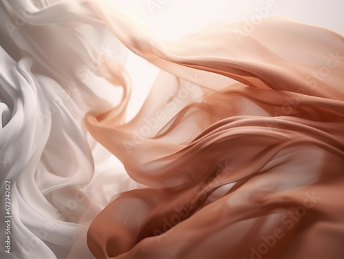 A Mocha and Cream Themed Wavy Silk Backdrop