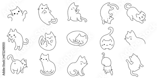 Cute cats created in colorful illustrations.