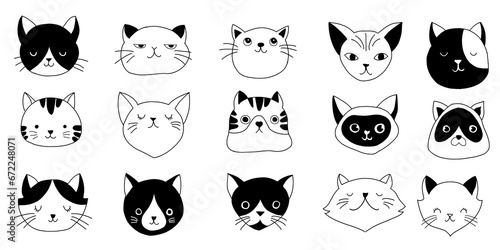 Photography Cute cats created in colorful illustrations.