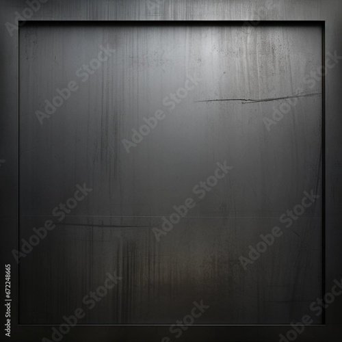 A Square Frame Etched Into a Metal Wall Backdrop