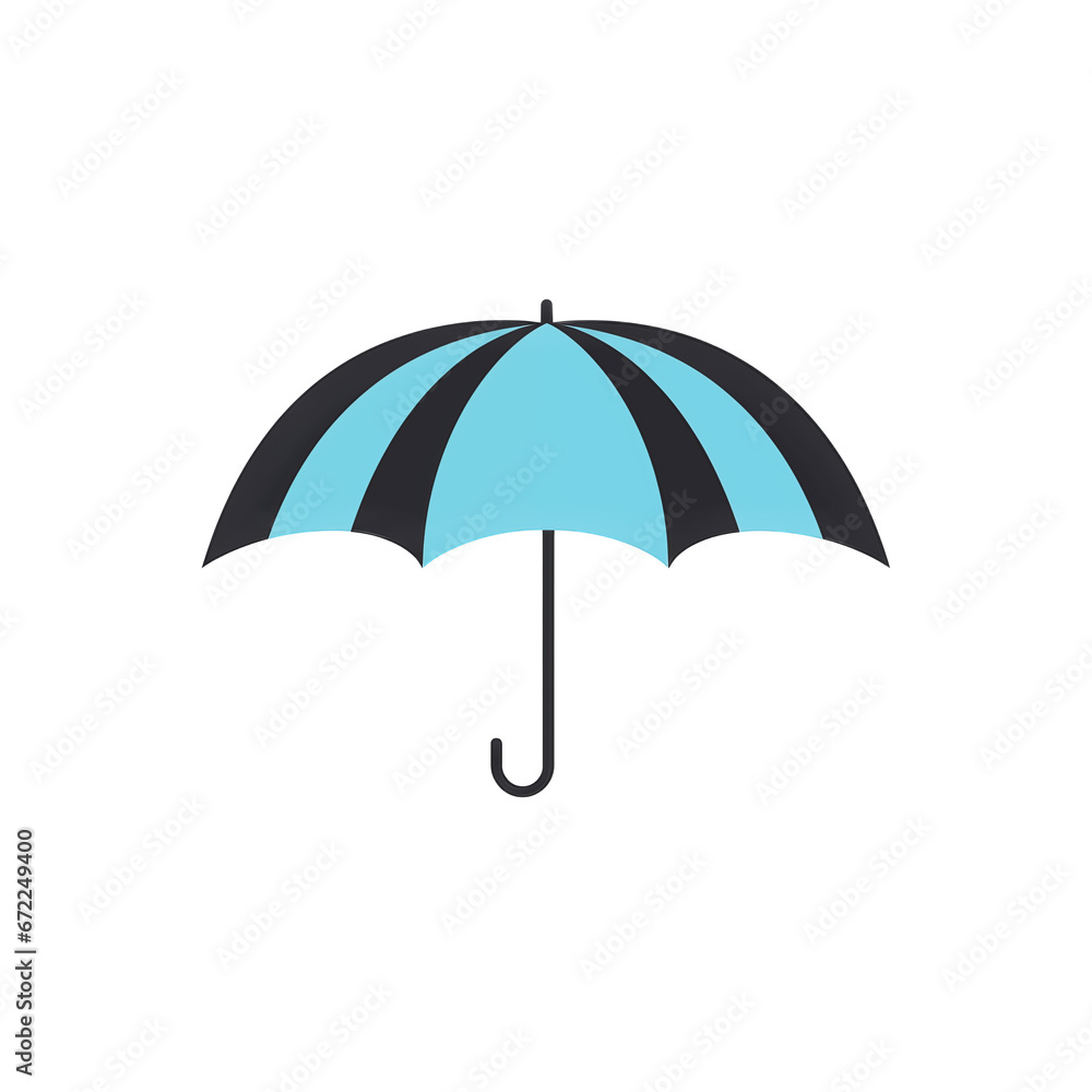 Flat minimal design clipart of Umbrella