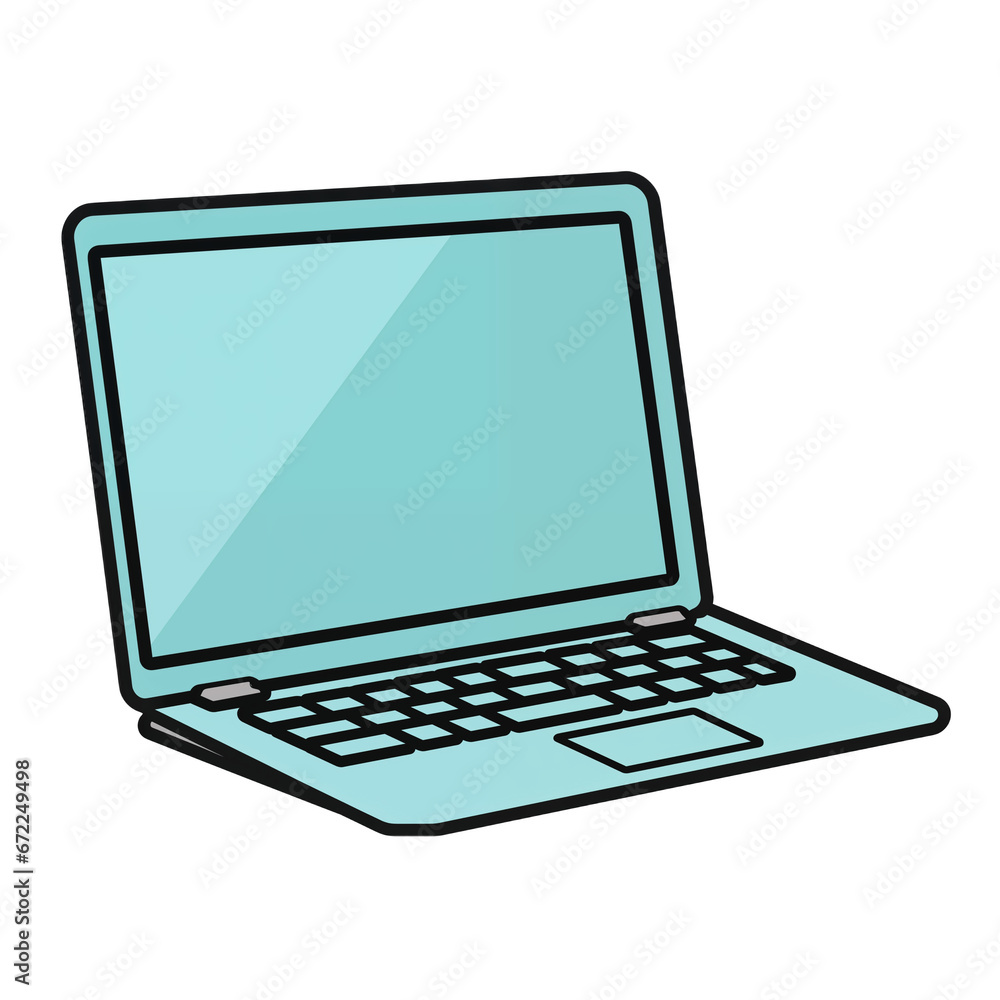 Flat minimal design clipart of Laptop Flat minimal design clipart of Laptop