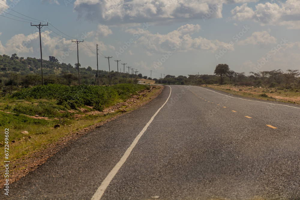 Road between Narok and Masai Mara, Kenya