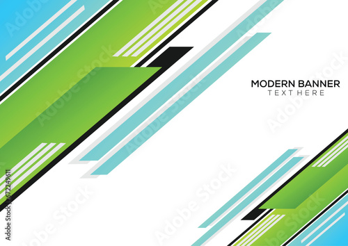 abstract blue and green geometric shapes background vector illustration