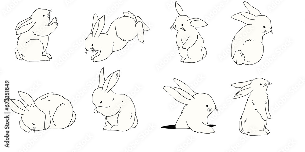 cute rabbit Created in colorful illustrations. cute rabbit Created in colorful illustrations.