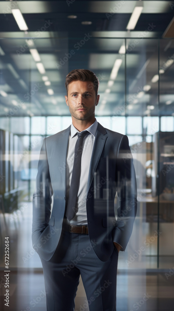 A 3D Business Man In A Modern Office Setting  , Background Image, Best Phone Wallpapers