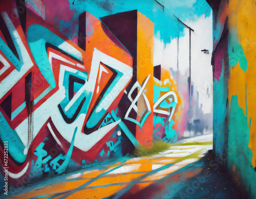 Urban Graffiti Art on a Wall