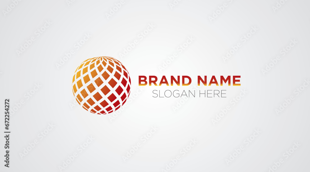 Creative abstract digital sphere technology vector logo design template element. Web Network Internet business Logotype concept circle icon.