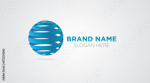Creative abstract digital sphere technology vector logo design template element. Web Network Internet business Logotype concept circle icon.