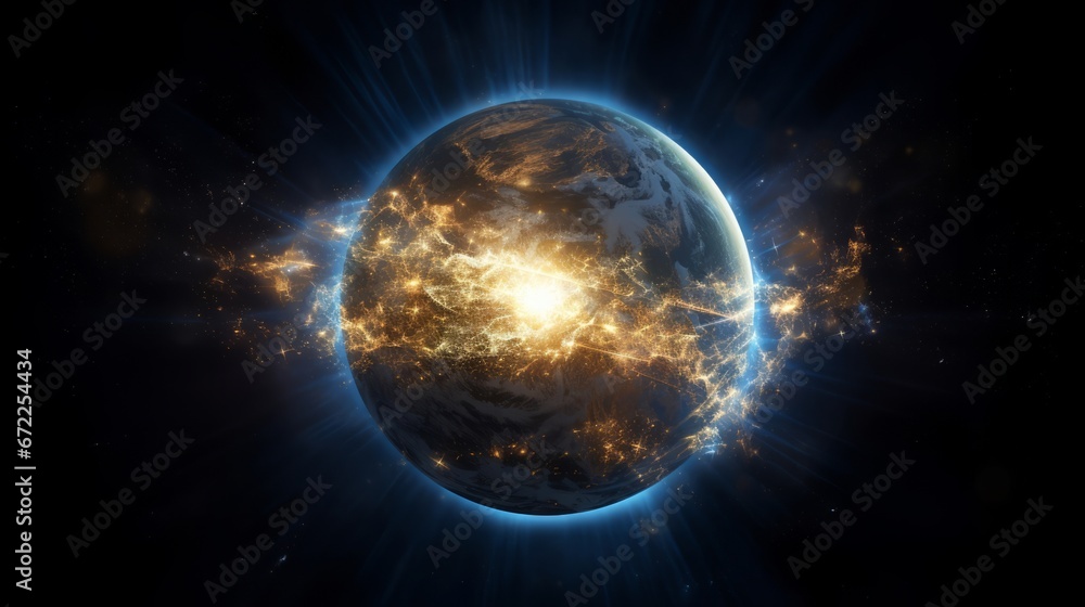 Earth sunlight universe science fantasy space astronomy globe planet sun atmosphere sky