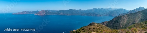 Corsica island, landscape of Porto bay, France