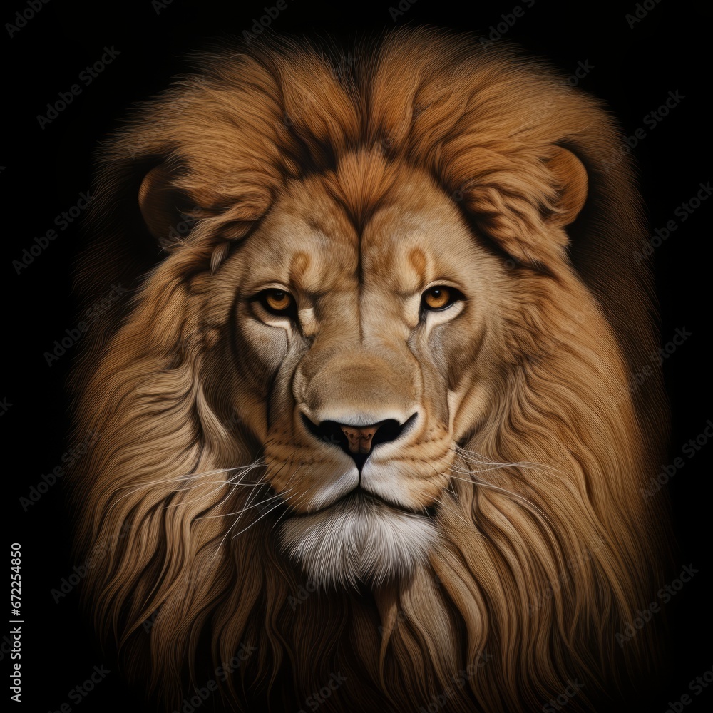 Regal Majesty: The Gaze of the Lion's Head
