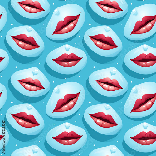 Lips of woman seamless pattern design for wallpaper or background