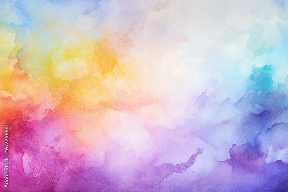 Colorful Watercolor Painted Overlay on Painting Paper Backgrounds