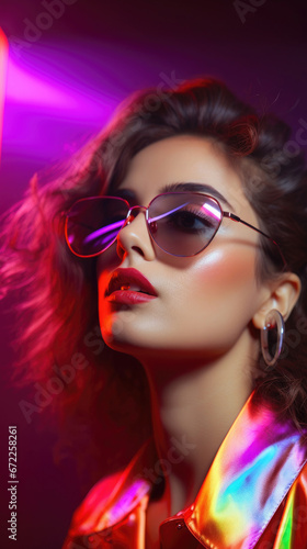 A Stylish Portrait Of A Woman With Statement Eyewear, Background Image, Best Phone Wallpapers