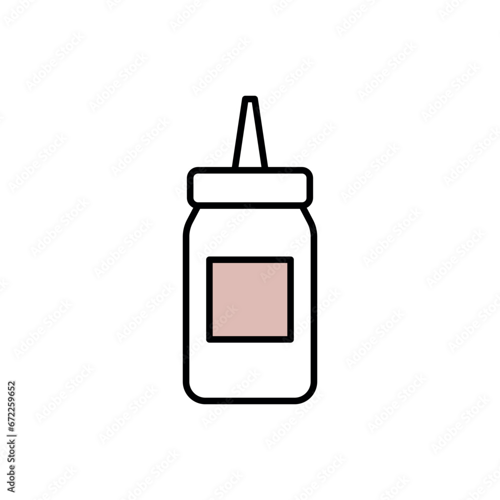 Ketchup Bottle Icon Vector Design Template Ketchup Bottle Icon Vector Design Template