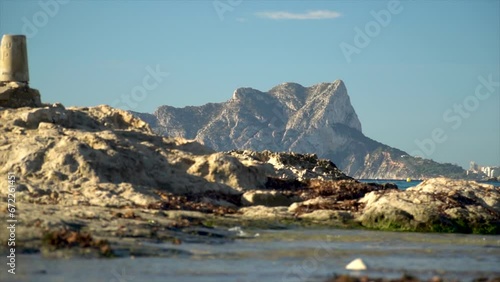 Seascape, Calpe rock over the horizon.