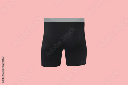 Boys Comfortable Underwear Short vector illustration. Sports and Fashion objects icon concept. Men сolored boxer short vector design with shadow.