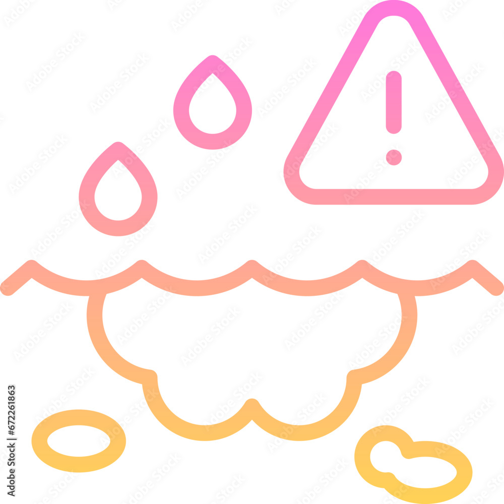 Obraz premium Oil contamination icon