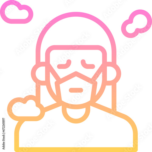 Woman face mask icon