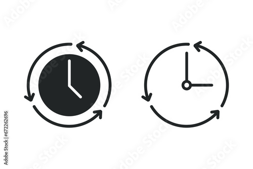 Time recycle icon. Illustration vector