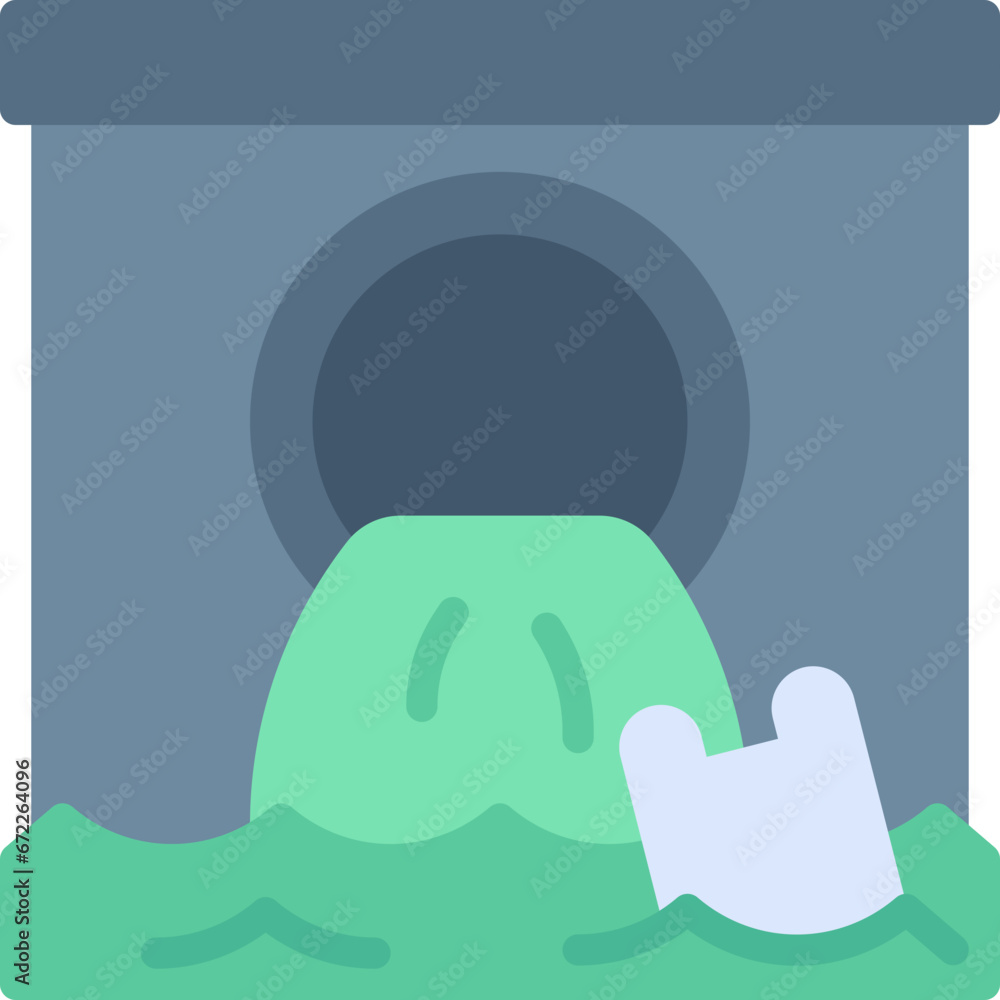 Obraz premium Water pollution icon