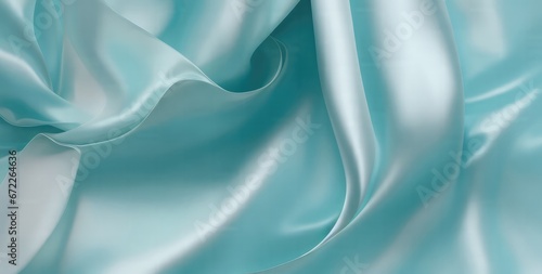 Serenity in the sway of tranquil aquamarine silk satin, a tribute to neural networks.