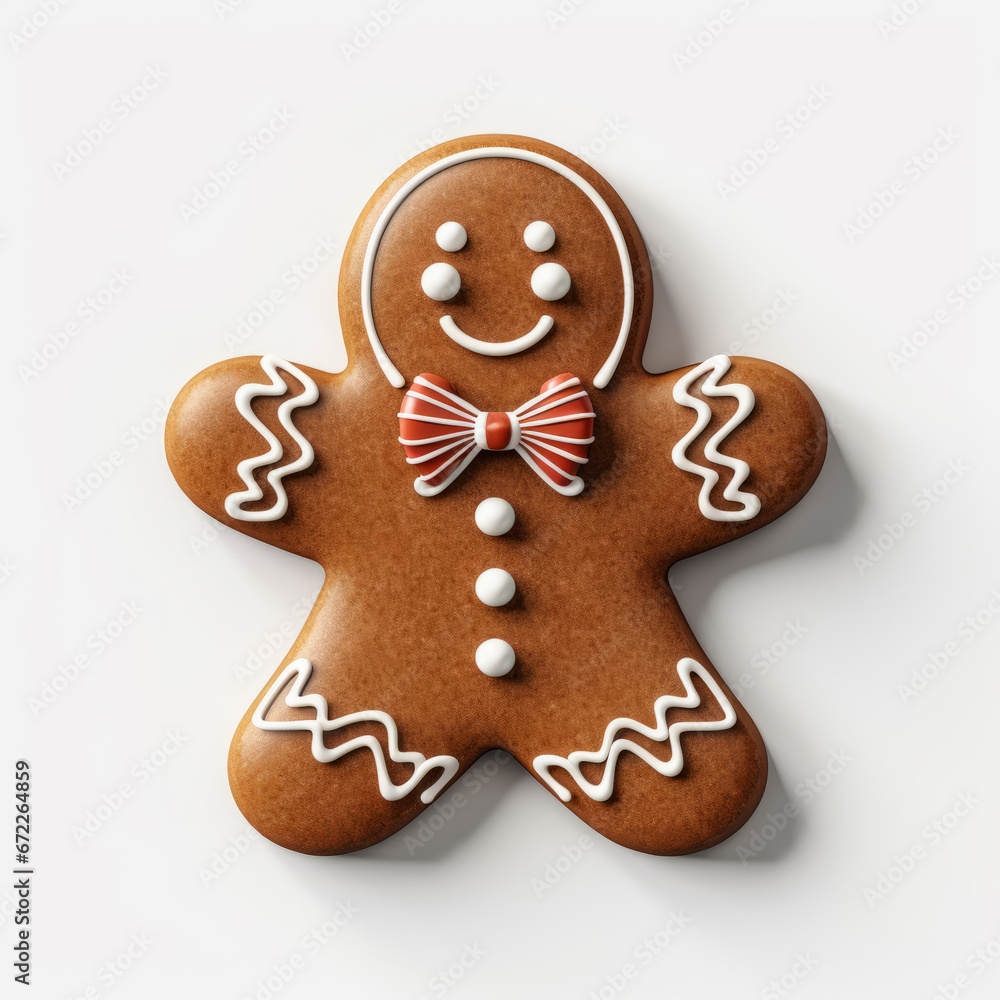 Gingerbread man Christmas decoration on white background Gingerbread man Christmas decoration on white background