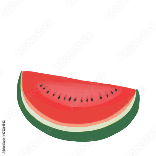 illustration of a slice of watermelon
