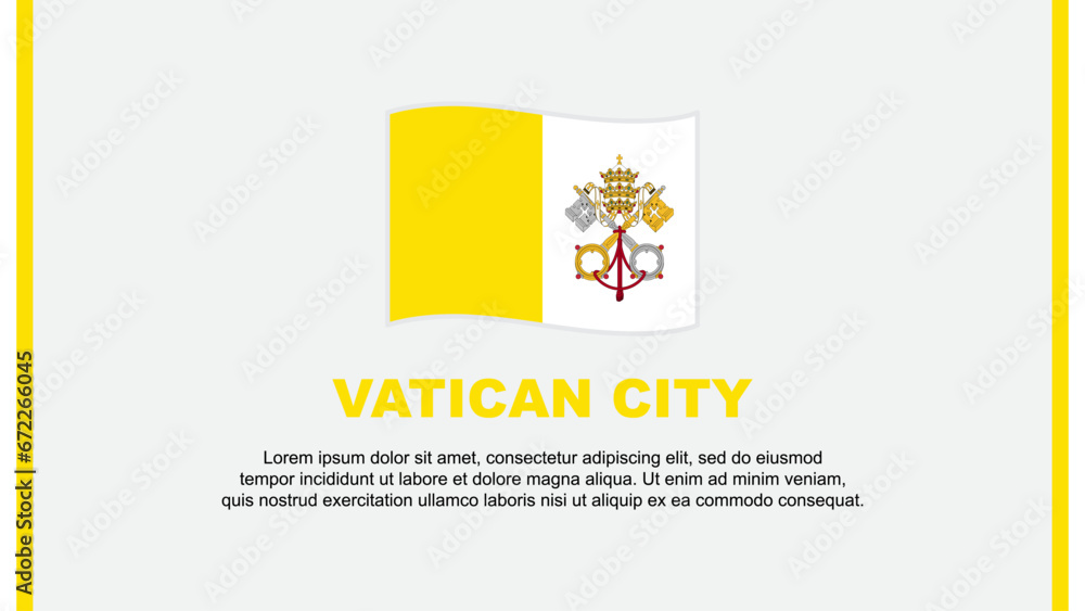 Vatican City Flag Abstract Background Design Template. Vatican City Independence Day Banner Social Media Vector Illustration. Vatican City Cartoon Vatican City Flag Abstract Background Design Template. Vatican City Independence Day Banner Social Media Vector Illustration. Vatican City Cartoon