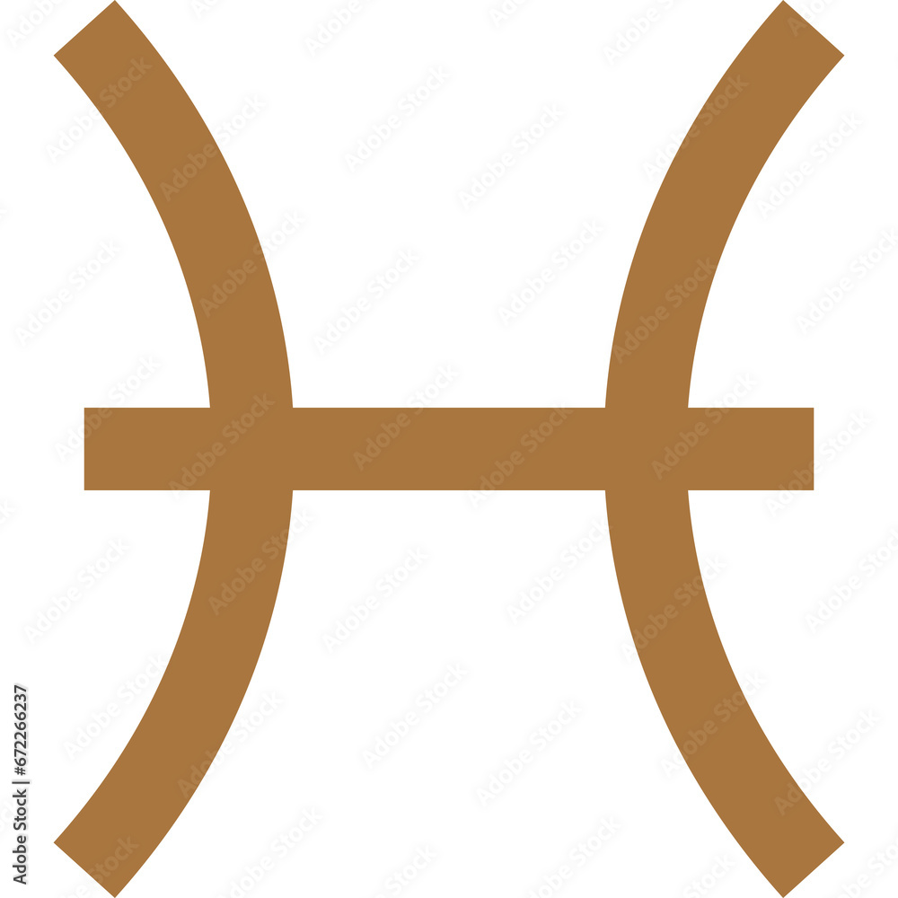 Fototapeta premium Pisces Astrological Sign Simple Illustration PNG Transparent Background 