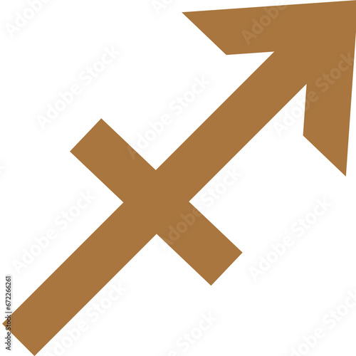 Sagittarius Astrological Sign Simple Illustration PNG Transparent Background 