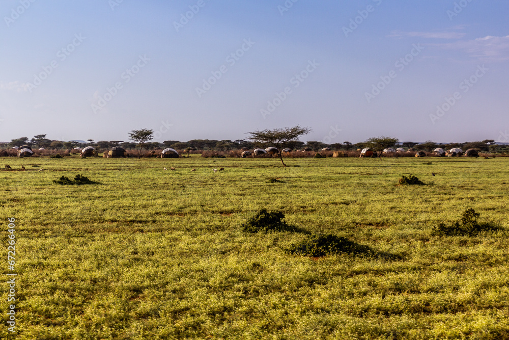 Village near Kargi in northern Kenya
