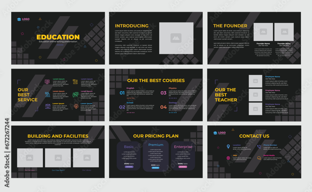 education presentation slide template or pitch deck slide design education presentation slide template or pitch deck slide design