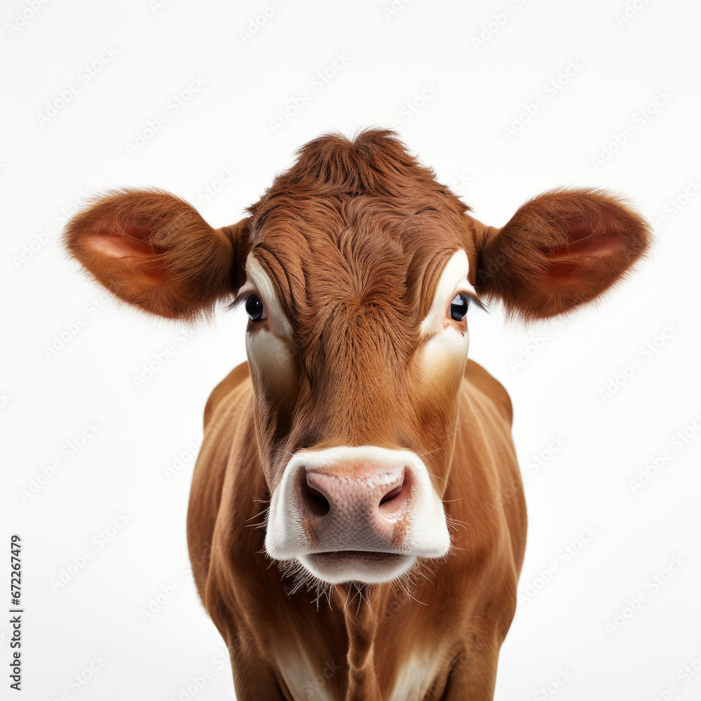 Funny cow isolated on white background Funny cow isolated on white background