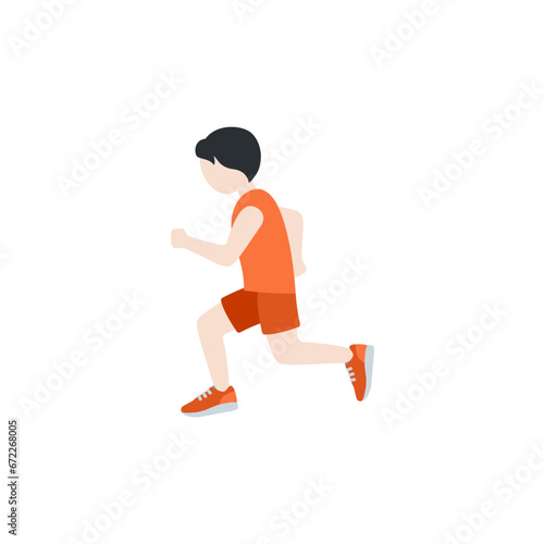 Person Running: Light Skin Tone 
