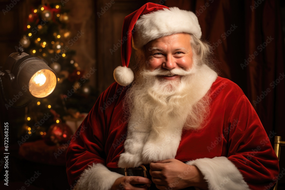 santa claus with christmas tree santa claus with christmas tree