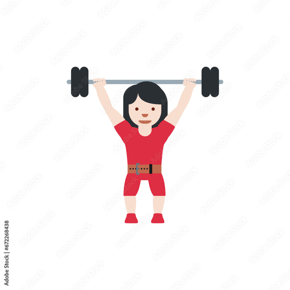 Woman Lifting Weights: Light Skin Tone
Woman Lifting Weights: Light Skin Tone