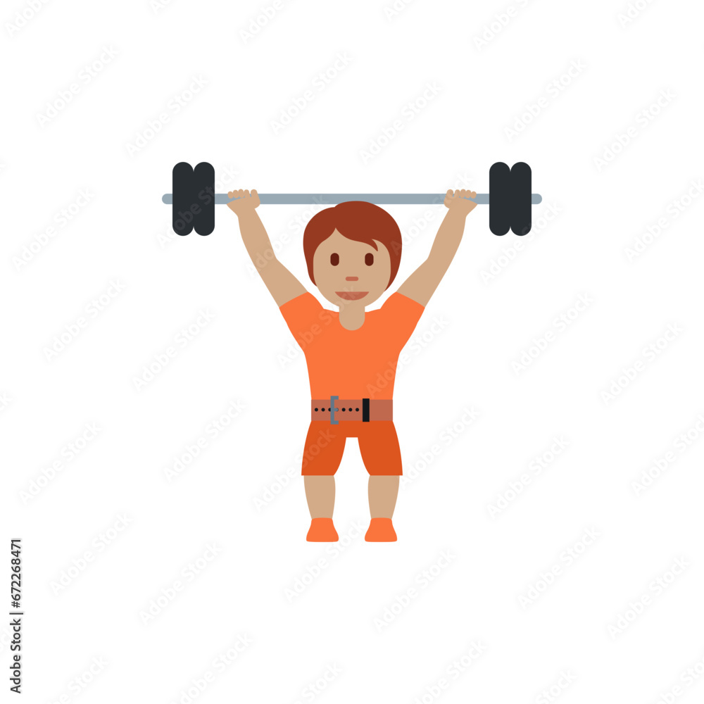 Person Lifting Weights: Medium Skin Tone
Person Lifting Weights: Medium Skin Tone