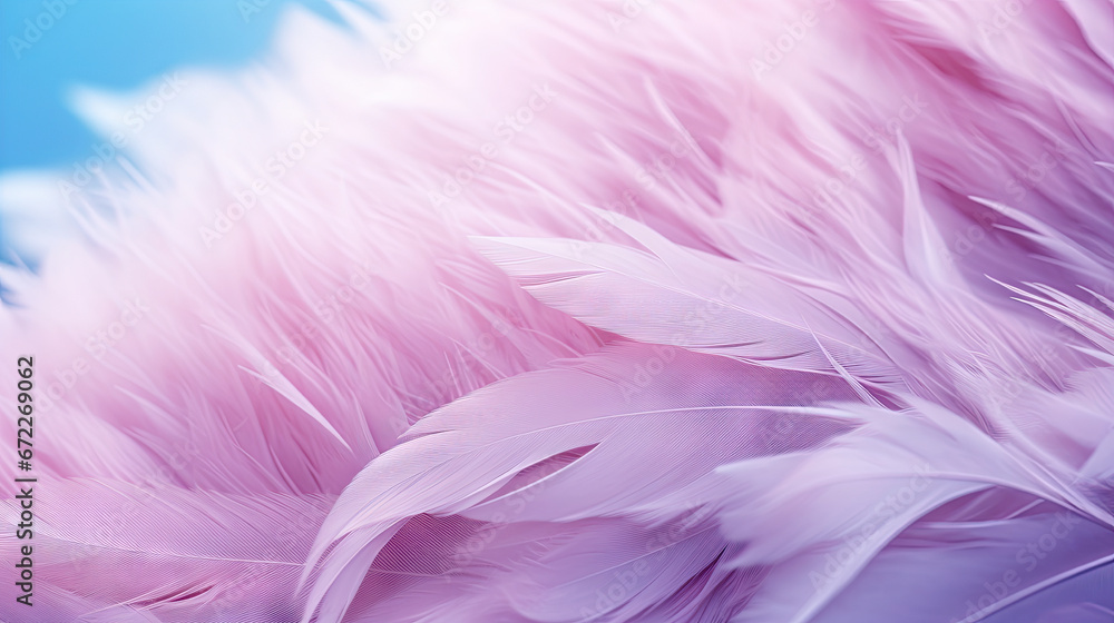 a close up of a pink and white feather background with a blue sky in the background. generative ai a close up of a pink and white feather background with a blue sky in the background. generative ai