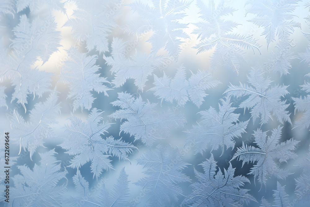 Frost snowflakes background ai generated art. Frost snowflakes background ai generated art.