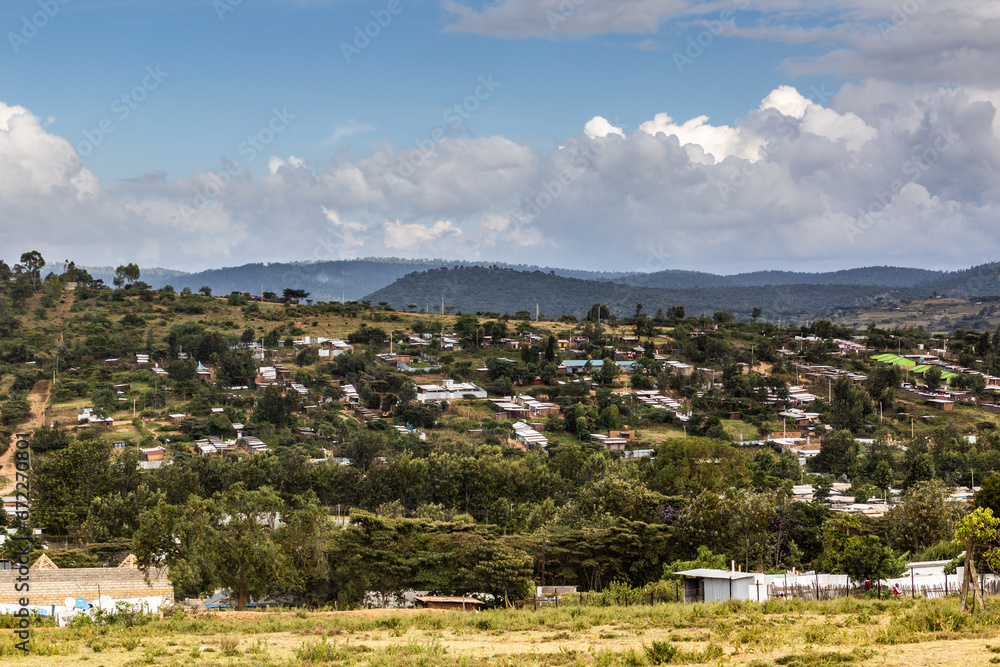 View of Maralal town suburbs, Kenya