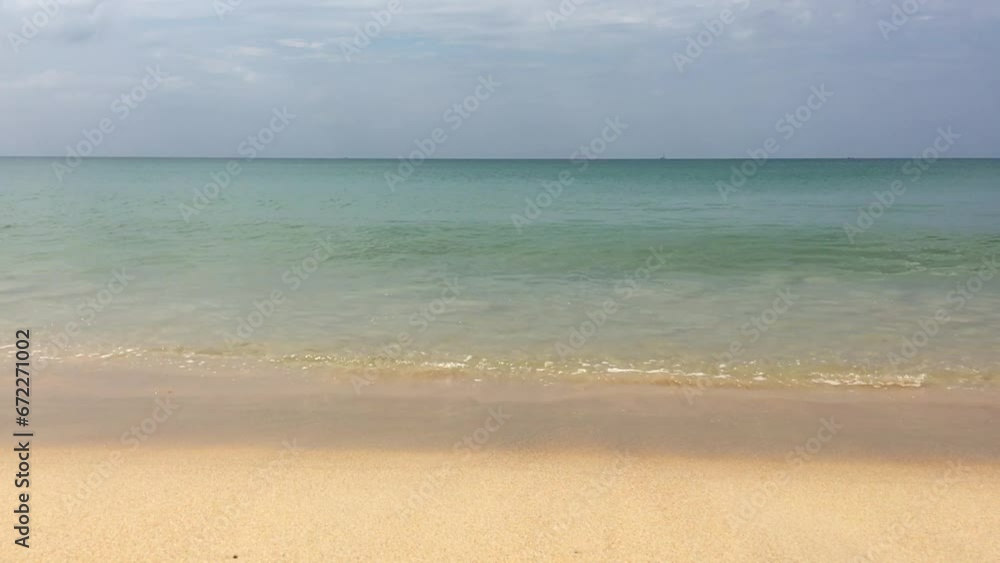 Beautiful and empty beach and calm sea Beautiful and empty beach and calm sea
