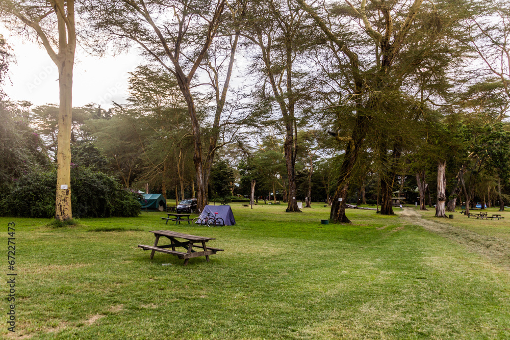 Camping site at Naivasha lake, Kenya