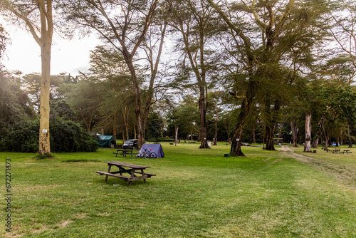 Camping site at Naivasha lake, Kenya