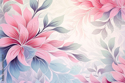 Pattern of spring and summer colors in pastel palette on light background © Kien