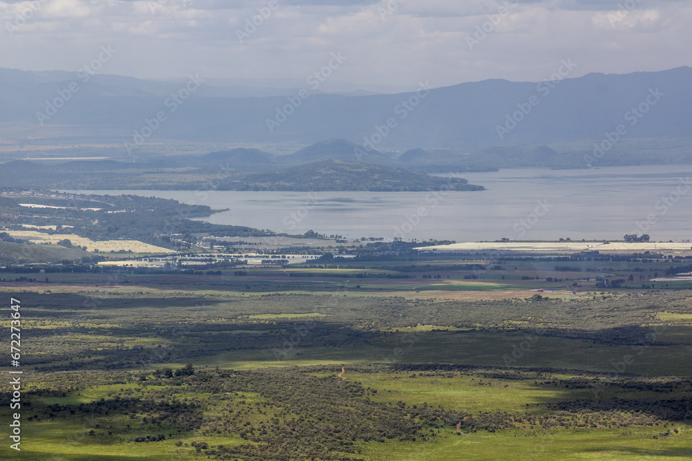 Aerial view of Naivasha lake, Kenya