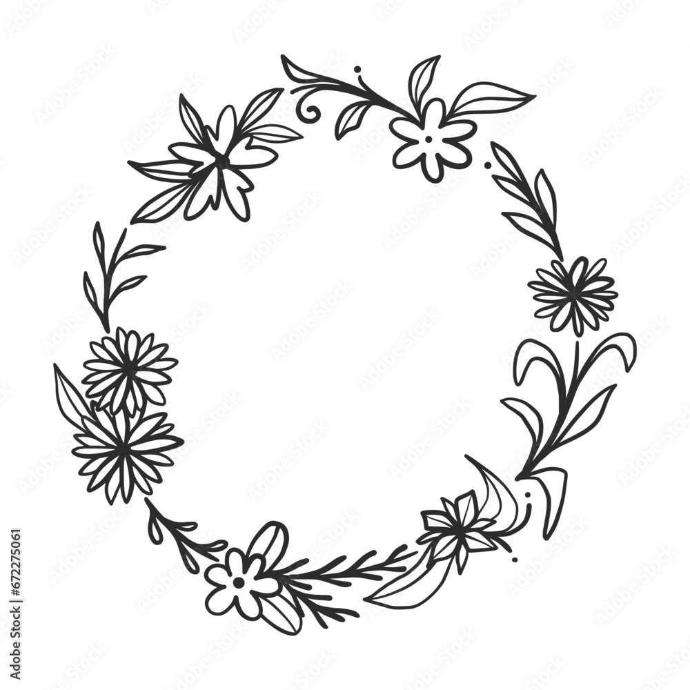 Wildflowers Clipart for wedding invitation